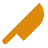 Minimalist knife silhouette design